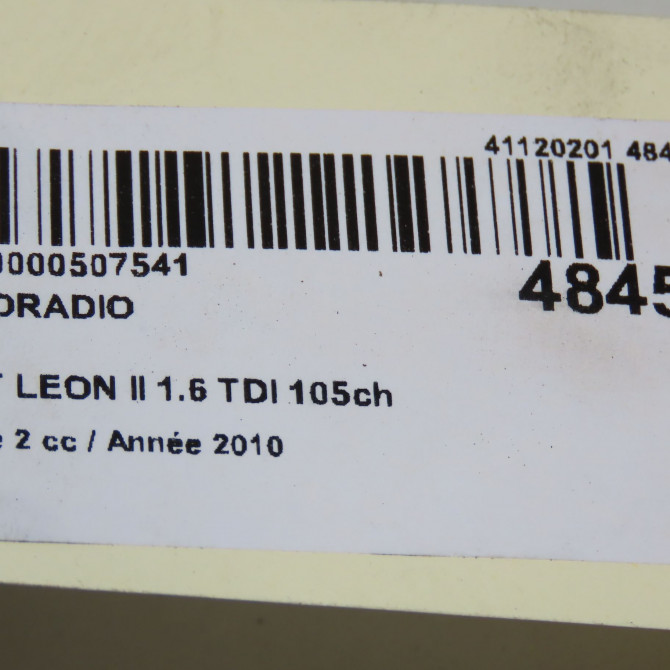 Autoradio occasion SEAT LEON II Phase 2 05-2009->09-2012 1.6 TDI 105ch 5P0035186B 6