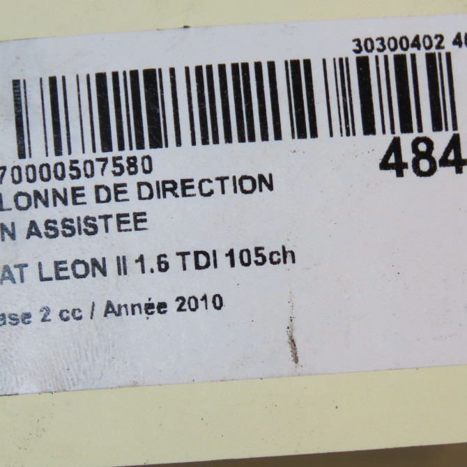 Colonne de direction non assistee occasion SEAT LEON II Phase 2 05-2009->09-2012 1.6 TDI 105ch 1P1419502G 6
