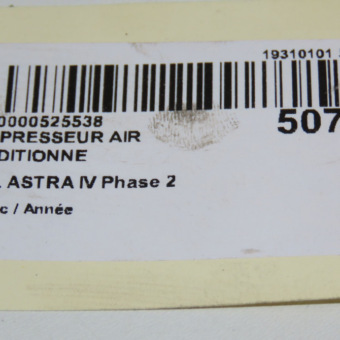 Compresseur air conditionne occasion OPEL ASTRA IV ASTRA IV Phase 2 2012-07-01->2016-04-30 39164665 7