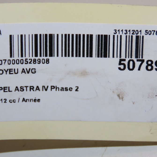 Moyeu avg occasion OPEL ASTRA IV ASTRA IV Phase 2 2012-07-01->2016-04-30 6