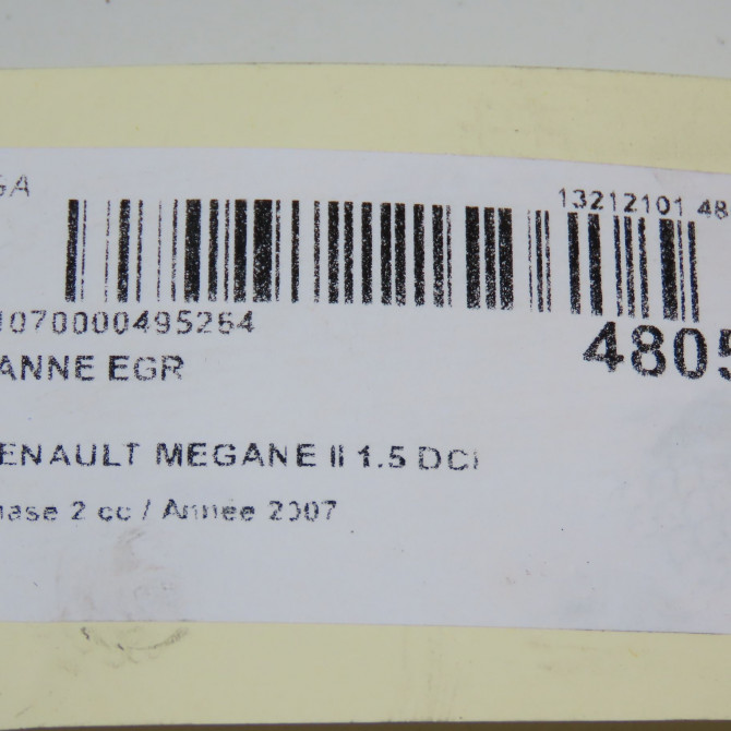 Vanne EGR occasion RENAULT MEGANE II Phase 2 01-2006->06-2009 1.5 DCI 105ch 7