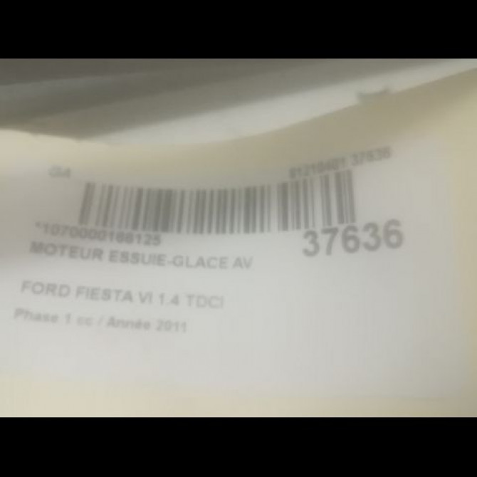 Moteur essuie-glace avant occasion FORD FIESTA VI Phase 1 10-2008->11-2012 1.4 TDCI 70ch 1698869 3
