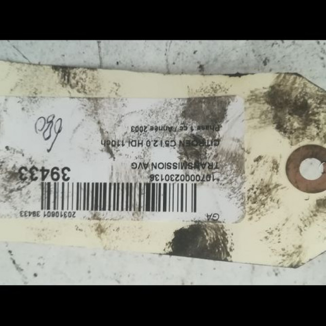 Transmission avant gauche occasion CITROEN C5 I Phase 1 03-2001->09-2004 2.0 HDi 110ch 3272EJ 2