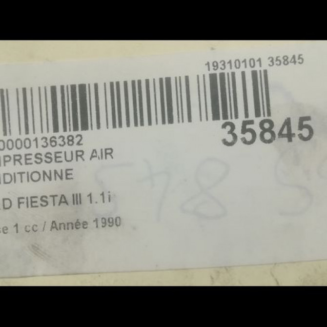 Compresseur air conditionne occasion FORD FIESTA III Phase 1 03-1989->01-1994 1.1i 4