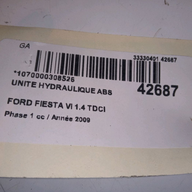 Unité hydraulique ABS occasion FORD FIESTA VI Phase 1 10-2008->11-2012 1.4 TDCI 68ch 1550294 4