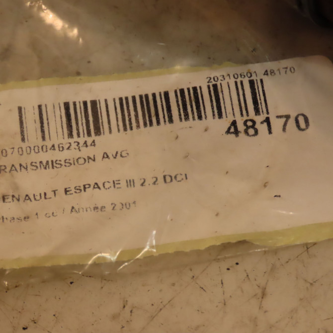 Transmission avant gauche occasion RENAULT ESPACE III Phase 1 12-1996->09-2002 2.2 DCI 130ch 8200252245 3