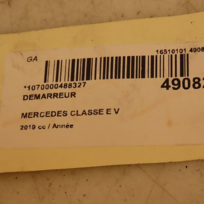 Démarreur occasion MERCEDES CLASSE E V Phase 1 02-2016->... 6549061600 3