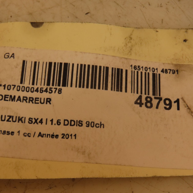 Démarreur occasion SUZUKI SX4 I Phase 1 04-2006->03-2014 1.6 DDIS 90ch 3110069K00 4