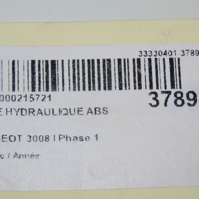 Unité hydraulique ABS occasion PEUGEOT 3008 I Phase 1 04-2009->12-2013 6