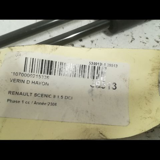 Verin droit hayon occasion RENAULT SCENIC II Phase 1 03-2004->09-2006 1.5 DCI 105ch 8200377199 2