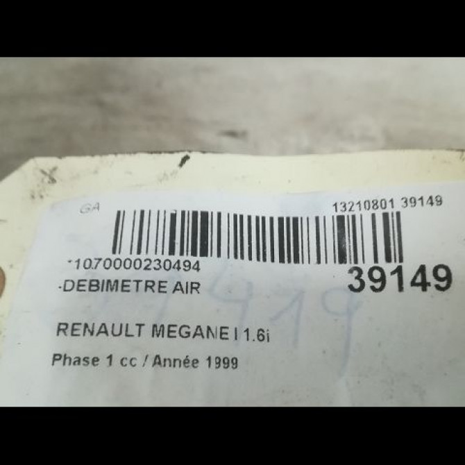 Debimetre air occasion RENAULT MEGANE I Phase 1 11-1995->03-1999 1.6i 3