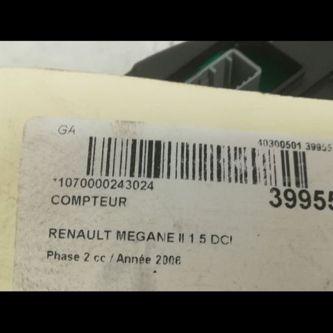 Compteur occasion RENAULT MEGANE II Phase 2 01-2006->06-2009 1.5 DCI 85ch 8200720313 3