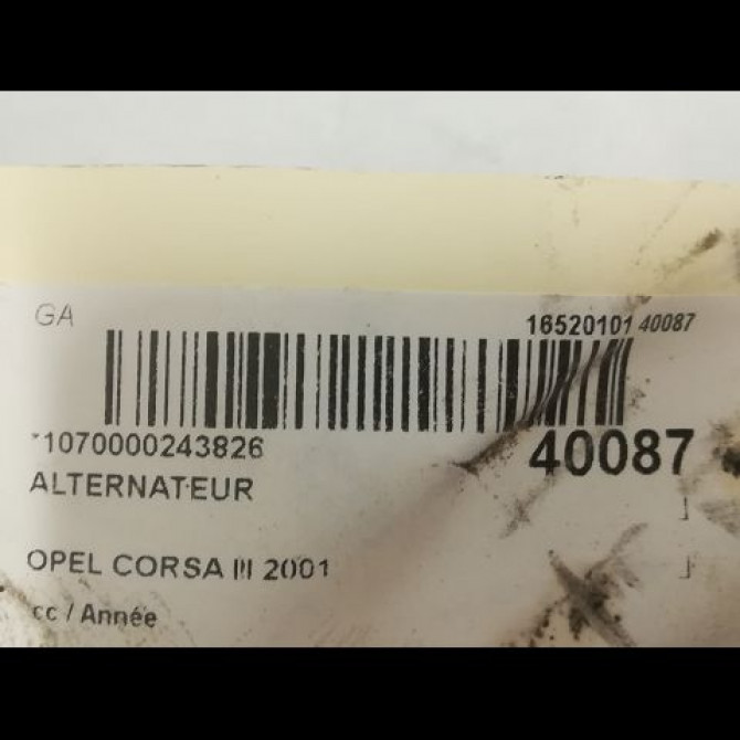 Alternateur occasion OPEL CORSA III 9195752 4