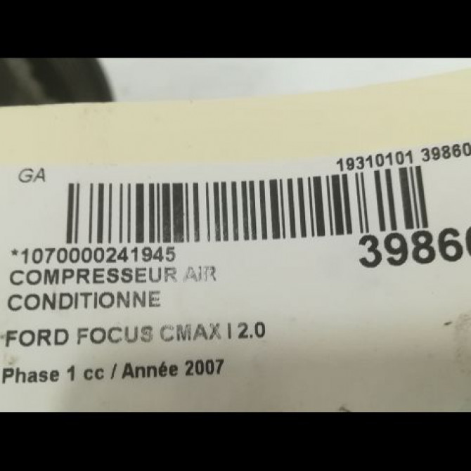 Compresseur air conditionne occasion FORD FOCUS CMAX I Phase 1 09-2003->03-2007 2.0 TDCI 16v 135ch 3