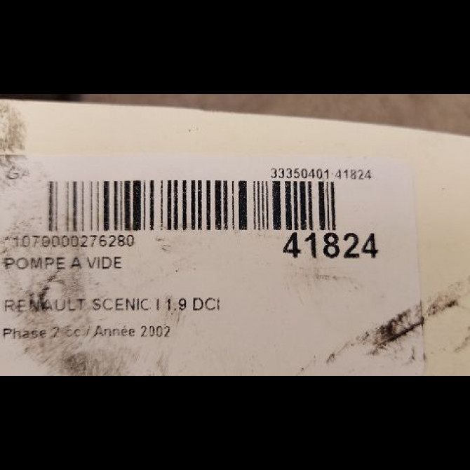 Pompe a vide occasion RENAULT SCENIC I Phase 2 08-1999->06-2003 1.9 DCI 100ch 8200689330 3