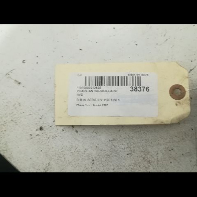 Phare antibrouillard avant droit occasion B.M.W. SERIE 3 V Phase 1 03-2005->09-2008 318i 129ch 63177158542 2