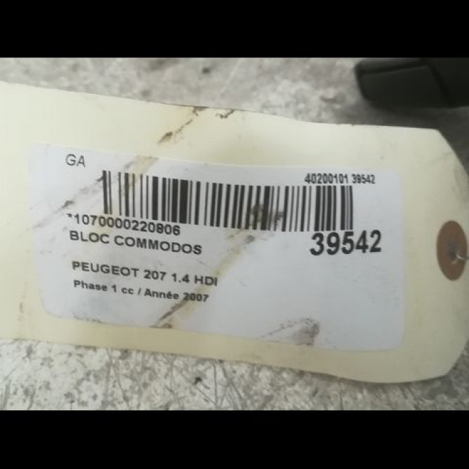 Bloc commodos occasion PEUGEOT 207 Phase 1 04-2006->06-2013 1.4 HDI 6242P3 5