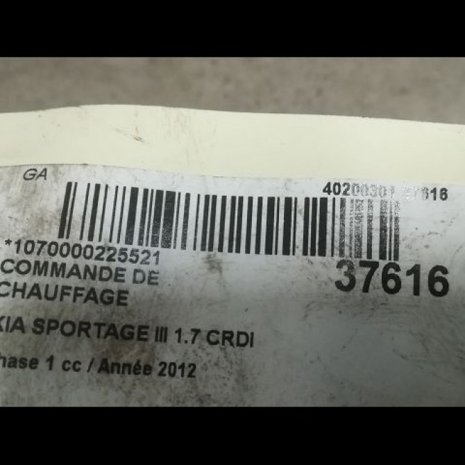 Commande de chauffage occasion KIA SPORTAGE III Phase 1 09-2010->... 1.7 CRDI 115ch 972503U101BLH 3