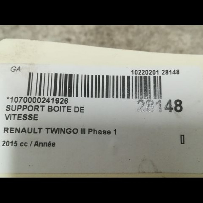Support boite de vitesse occasion RENAULT TWINGO III Phase 1 06-2014->... 3
