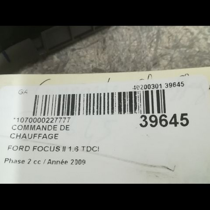 Commande de chauffage occasion FORD FOCUS II Phase 2 01-2008->12-2010 1.6 TDCI 90ch 3