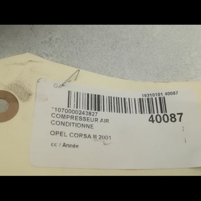Compresseur air conditionne occasion OPEL CORSA III 9132918 4