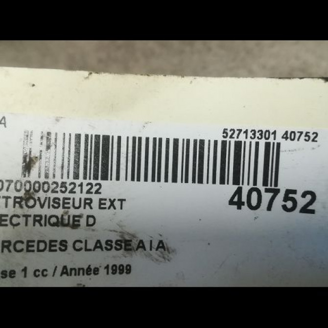 Retroviseur exterieur electrique droit occasion MERCEDES CLASSE A I Phase 1 01-1998->03-2001 A 170 CDI 1688100476 3