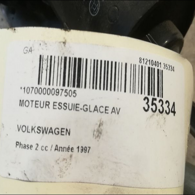 Moteur essuie-glace avant occasion VOLKSWAGEN TRANSPORTER IV Phase 2 03-1996->06-2003 2.5 TDI 102ch 1C0955119 3