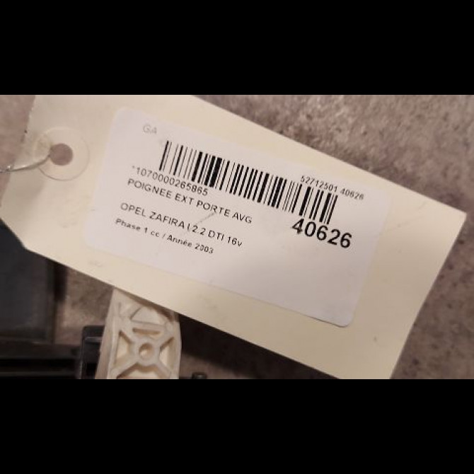 Poignee ext porte avg occasion OPEL ZAFIRA I Phase 1 03-1999->07-2005 2.2 DTI 16v 125ch 24455349 3