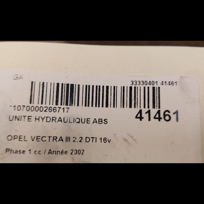 Unité hydraulique ABS occasion OPEL VECTRA III Phase 1 06-2002->10-2005 2.2 DTI 16v 125ch 93170625 3
