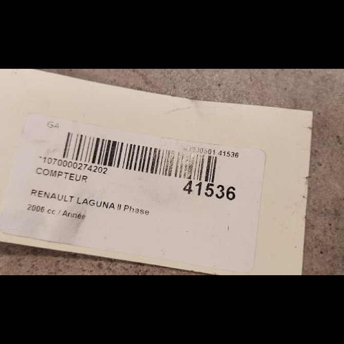 Compteur occasion RENAULT LAGUNA II Phase 2 03-2005->09-2007 3