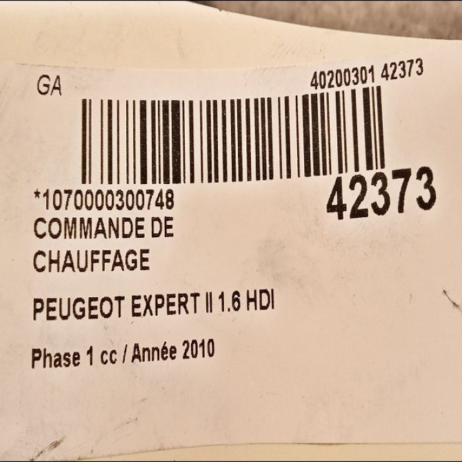 Commande de chauffage occasion PEUGEOT EXPERT II Phase 1 01-2007->... 1.6 HDI 90ch 6451XN 3