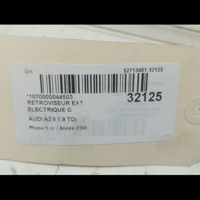 Retroviseur exterieur electrique gauche occasion AUDI A3 II Phase 1 06-2003->06-2008 1.9 TDi 8P1858531H01C 4