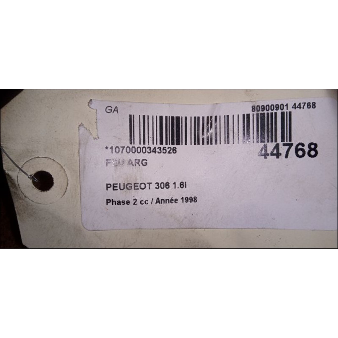 Feu arrière gauche occasion PEUGEOT 306 Phase 2 04-1997->03-2002 1.6i 3