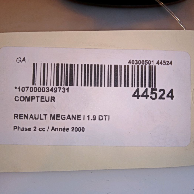 Compteur occasion RENAULT MEGANE I Phase 2 03-1999->06-2003 1.9 DTI 7711368922 4