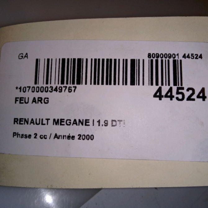 Feu arrière gauche occasion RENAULT MEGANE I Phase 2 03-1999->06-2003 1.9 DTI 7700428058 4