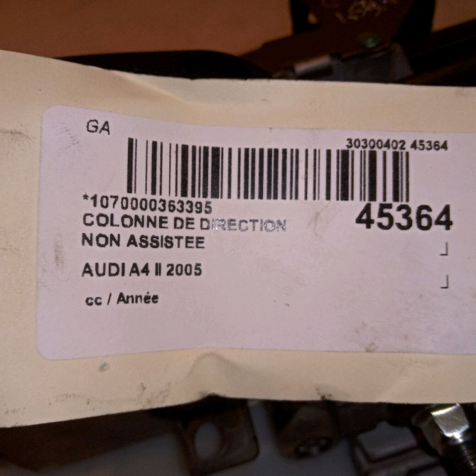 Colonne de direction non assistee occasion AUDI A4 II 4