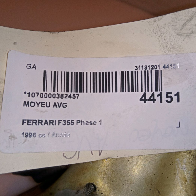 Moyeu avg occasion FERRARI 146 Phase 1 04-1995->04-1999 3.5i V8 380ch 6