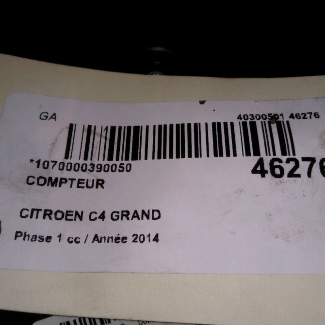 Compteur occasion CITROEN C4 GRAND PICASSO II Phase 1 04-2013->... 1.6 e-HDi 115ch 9827062880 4