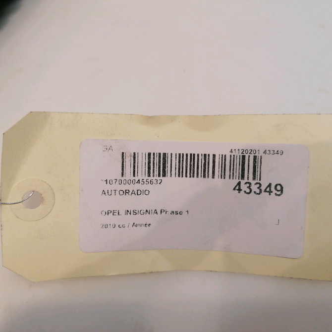 Autoradio occasion OPEL INSIGNIA Phase 1 01-2009->03-2013 13337253 4