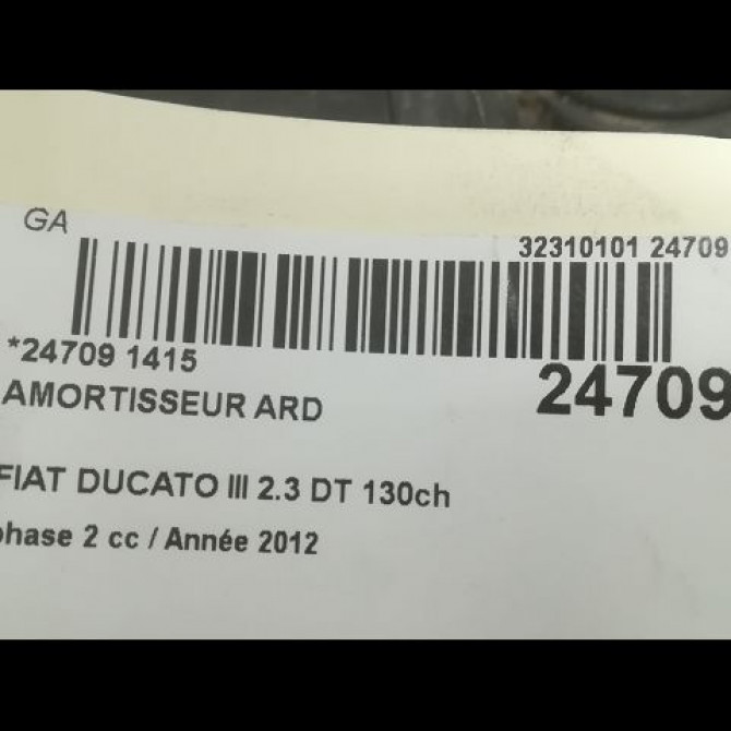 Amortisseur arrière droit occasion FIAT DUCATO III phase 2 06-2014->... 2.3 DT 130ch 1362558080 2