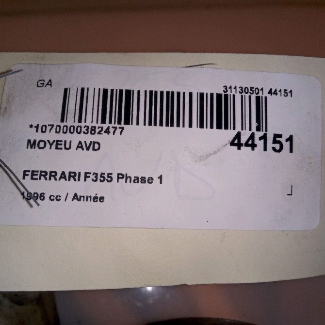 Moyeu avd occasion FERRARI 146 Phase 1 04-1995->04-1999 3.5i V8 380ch 6