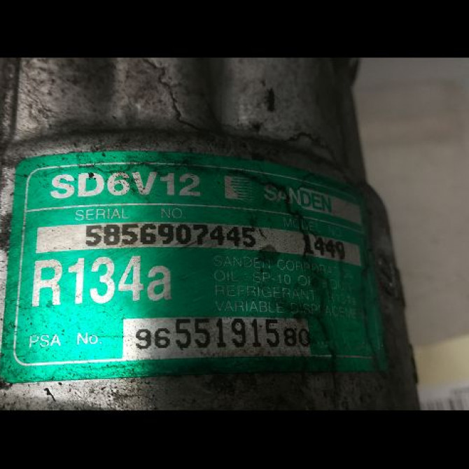 Compresseur air conditionne occasion PEUGEOT 206 Phase 1 09-1998->03-2009 1.4 HDI 70ch 9800822280 4