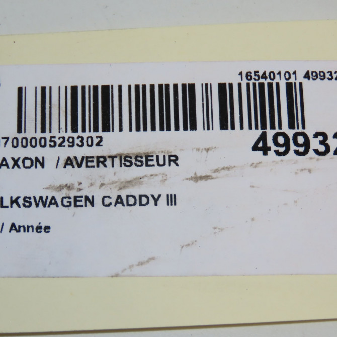 Klaxon  / avertisseur occasion VOLKSWAGEN CADDY III Phase 1 03-2004->07-2010 1.9 TDI 105ch 4