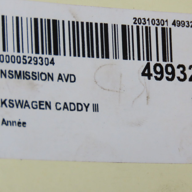 Transmission avant droite occasion VOLKSWAGEN CADDY III Phase 1 03-2004->07-2010 1.9 TDI 105ch 1K0407272CR 6