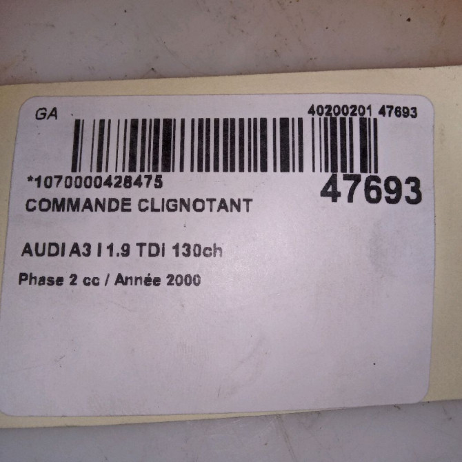 Commande clignotant occasion AUDI A3 I Phase 2 10-2000->06-2003 1.9 TDi 130ch 8L1941531JB98 4