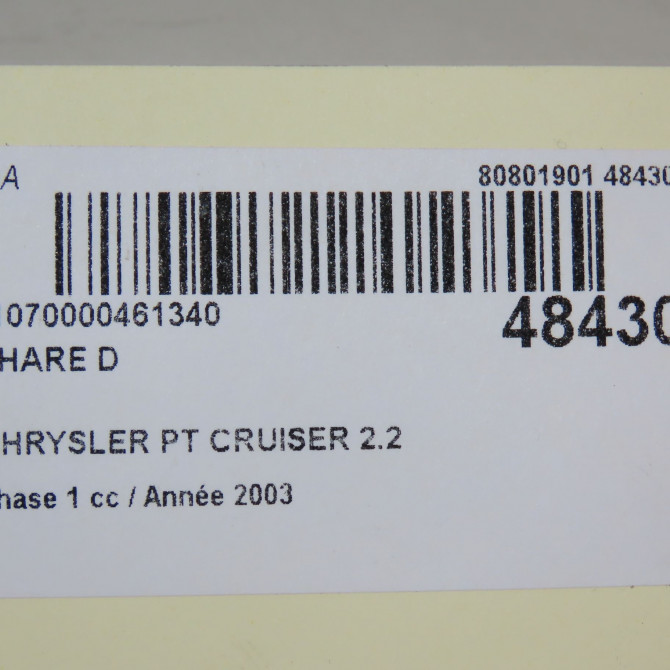 Phare droit occasion CHRYSLER PT CRUISER Phase 1 09-2000->12-2005 2.2 crd 120ch 5288764AI 4
