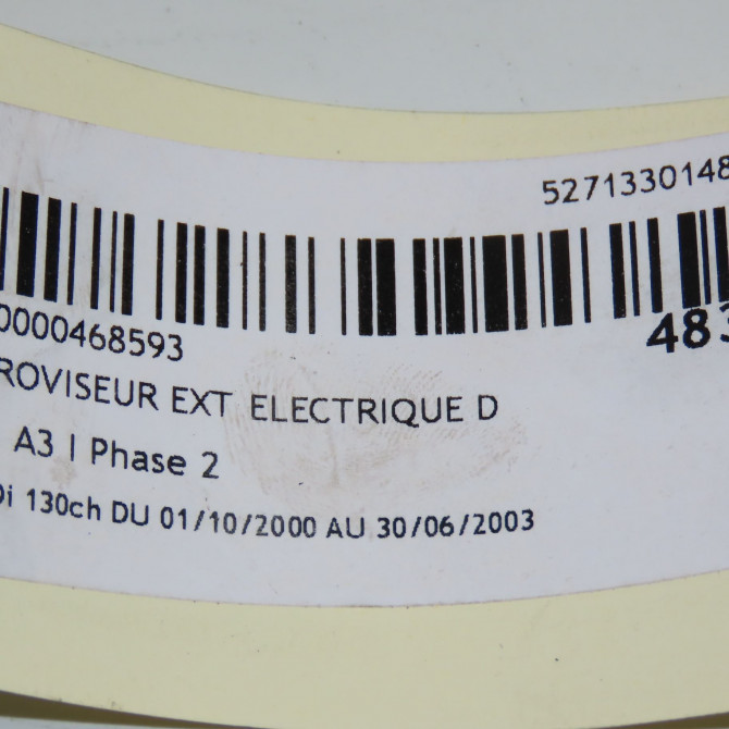 Retroviseur exterieur electrique droit occasion AUDI A3 I Phase 2 10-2000->06-2003 1.9 TDi 130ch 8L1858532JF3FZ 6