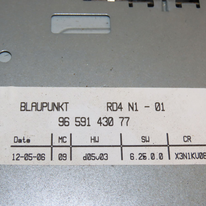 Autoradio occasion CITROEN C5 I Phase 2 09-2004->06-2008 6564V1 2