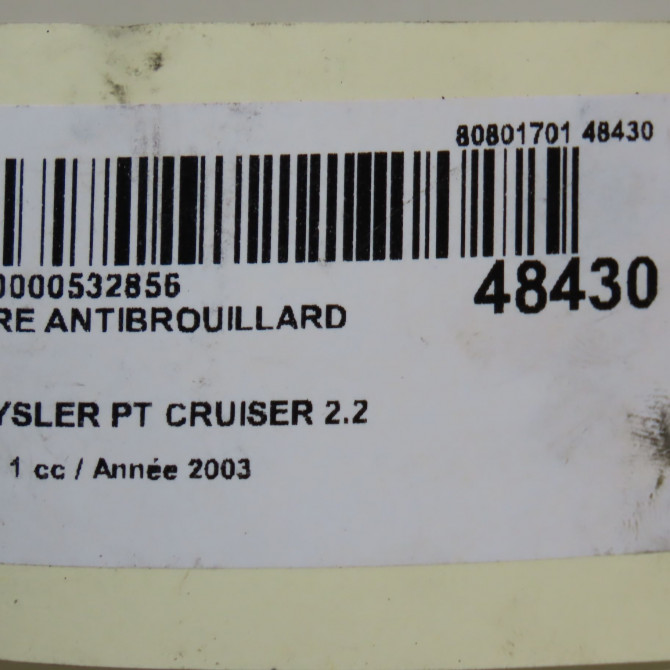 Phare antibrouillard avant droit occasion CHRYSLER PT CRUISER Phase 1 09-2000->12-2005 2.2 crd 120ch 5288796AD 5