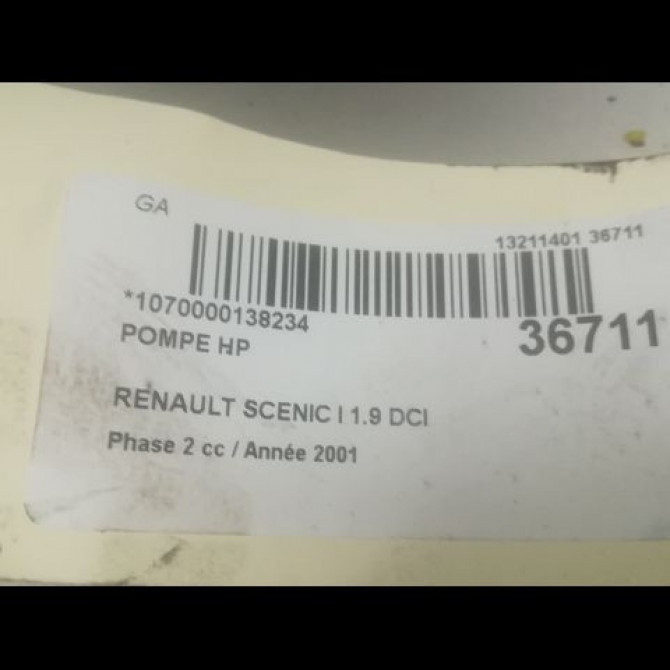 Pompe hp occasion RENAULT SCENIC I Phase 2 08-1999->06-2003 1.9 DCI 100ch 7711135549 4